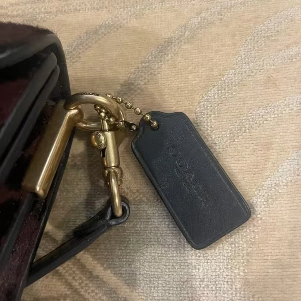 Coach Brown and Black Leopard Shoulder Bag with Gold 'C' - Picture 4 of 6